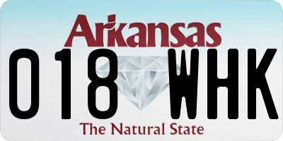 AR license plate 018WHK
