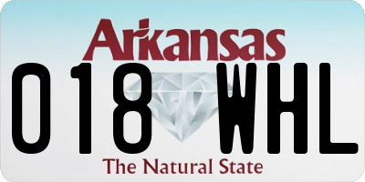 AR license plate 018WHL