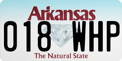 AR license plate 018WHP