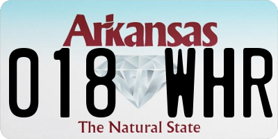 AR license plate 018WHR