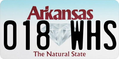 AR license plate 018WHS