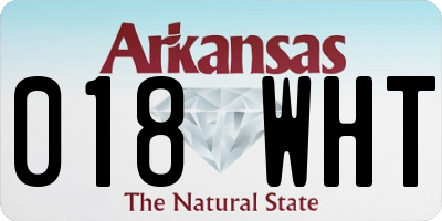AR license plate 018WHT