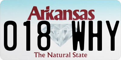 AR license plate 018WHY