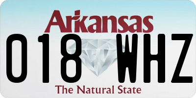 AR license plate 018WHZ