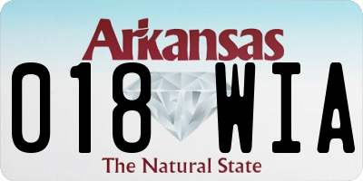 AR license plate 018WIA