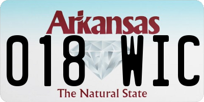 AR license plate 018WIC