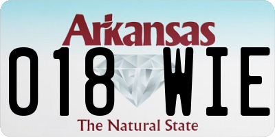 AR license plate 018WIE
