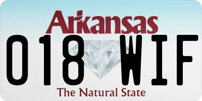 AR license plate 018WIF