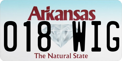 AR license plate 018WIG