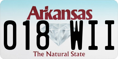 AR license plate 018WII