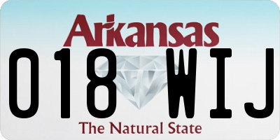 AR license plate 018WIJ