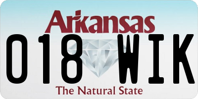 AR license plate 018WIK