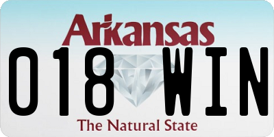 AR license plate 018WIN