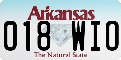 AR license plate 018WIO