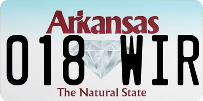 AR license plate 018WIR