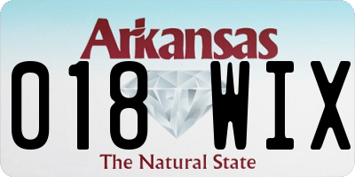 AR license plate 018WIX