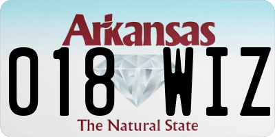 AR license plate 018WIZ