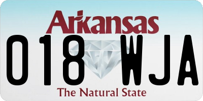 AR license plate 018WJA