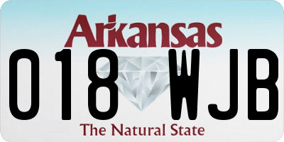 AR license plate 018WJB