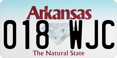 AR license plate 018WJC