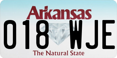 AR license plate 018WJE