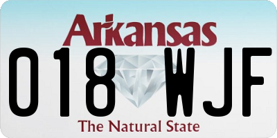 AR license plate 018WJF