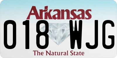 AR license plate 018WJG