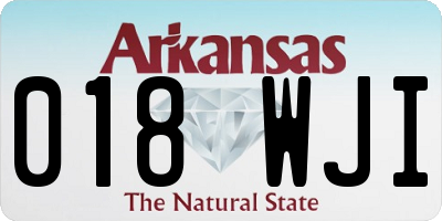 AR license plate 018WJI