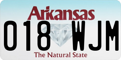 AR license plate 018WJM