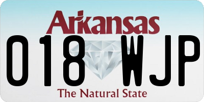 AR license plate 018WJP