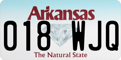 AR license plate 018WJQ