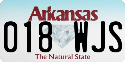 AR license plate 018WJS