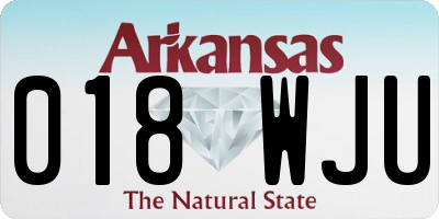 AR license plate 018WJU