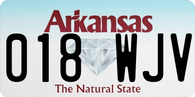 AR license plate 018WJV
