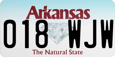 AR license plate 018WJW