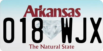AR license plate 018WJX