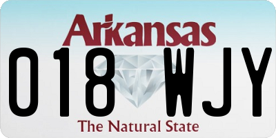 AR license plate 018WJY