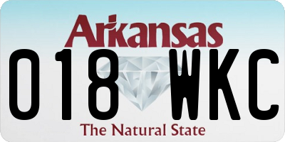 AR license plate 018WKC