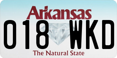 AR license plate 018WKD