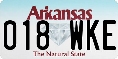 AR license plate 018WKE