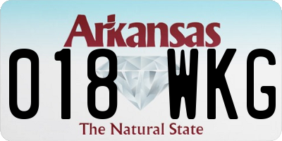 AR license plate 018WKG