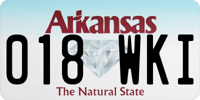 AR license plate 018WKI