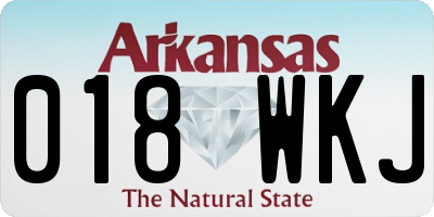 AR license plate 018WKJ