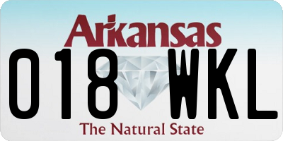AR license plate 018WKL