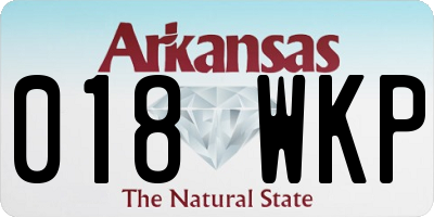 AR license plate 018WKP