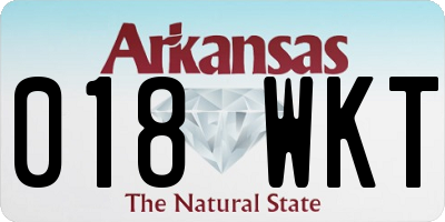 AR license plate 018WKT