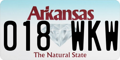 AR license plate 018WKW