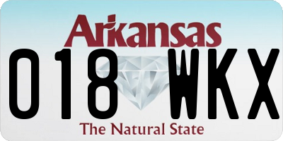 AR license plate 018WKX