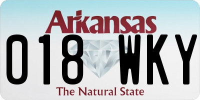 AR license plate 018WKY