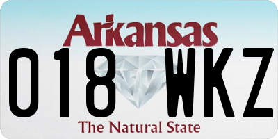 AR license plate 018WKZ
